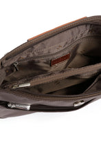 Load image into Gallery viewer, Hexagona Sac porté travers Marron Fonce