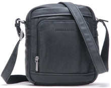 Afbeelding in Gallery-weergave laden, Cristiano destroyed leather crossbody bag - Arthur & Aston SKU: 62-1044-NOIR