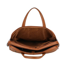 Load image into Gallery viewer, Arthur & Aston Grote Leon leren aktetas cognac