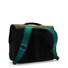 Afbeelding in Gallery-weergave laden, Kipling PREPPY Medium Schooltas Inclusief Fluo Regenhoes Black Khaki Block