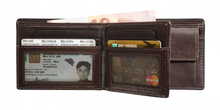 Load image into Gallery viewer, Maverick Lederen billfold anti-skim met kleingeldvak MAV-MB-004-03 Brown