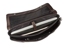 Afbeelding in Gallery-weergave laden, MAverick Lederen messengerbag met laptopbescherming 15’6"