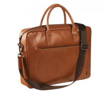 Load image into Gallery viewer, Lederen business tas met laptopvak 15'6"