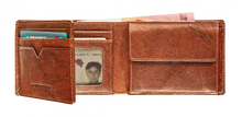 Load image into Gallery viewer, Maverick rough gear - portemonnee - billfold - volnerf buffelleder - RFID - cognac
