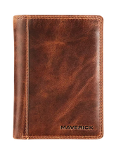 Load image into Gallery viewer, Maverick MAV-TO-031-03 Lederen port. anti-skim met uitneembare kaarthouder Brown