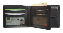 Afbeelding in Gallery-weergave laden, Maverick MAV-UC-031-01 Lederen billfold RFID met uitneembare kaarthouder Black
