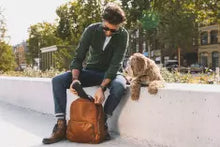 Load image into Gallery viewer, Maverick Backpack with laptop sleeve 14" cognac