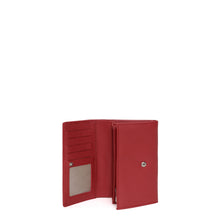 Load image into Gallery viewer, HEXAGONA LEREN PORTEMONNEE DONKERROOD