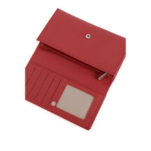 Load image into Gallery viewer, HEXAGONA LEREN PORTEMONNEE DONKERROOD