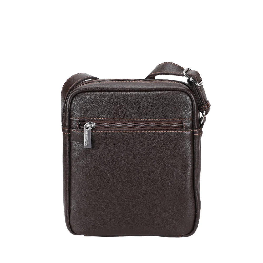 Dorian large leather crossbody bag - Arthur & Aston SKU: 2212-26-CHAT
