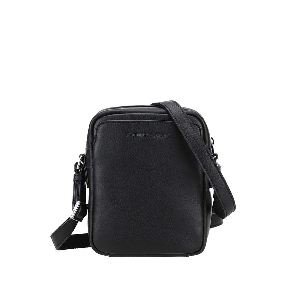 Arthur & Aston Kleine leren crossbodytas - 2528-05-NOIR