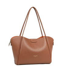 Afbeelding in Gallery-weergave laden, Lancaster Ida Dubbel Black Extra grote draagtas Camel
