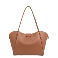 Afbeelding in Gallery-weergave laden, Lancaster Ida Dubbel Black Extra grote draagtas Camel
