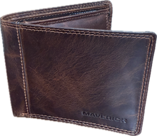 Afbeelding in Gallery-weergave laden, Maverick the original - portemonnee - billfold - RFID - volnerf rundsleder - bruin TO 00103
