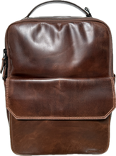Load image into Gallery viewer, Maverick Lederen Rugzak Met Laptopcompartiment 15.6&quot; Bruin
