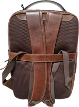 Load image into Gallery viewer, Maverick Lederen Rugzak Met Laptopcompartiment 15.6&quot; Bruin
