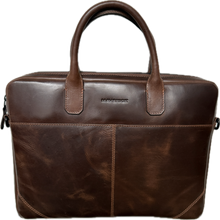 Afbeelding in Gallery-weergave laden, Maverick Lederen Businesstas 14&quot; slim bruin TO31203

