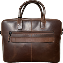 Afbeelding in Gallery-weergave laden, Maverick Lederen Businesstas 14&quot; slim bruin TO31203
