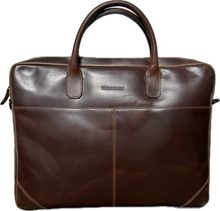 Afbeelding in Gallery-weergave laden, Maverick Lederen Business Tas 17&quot;-slim Bruin TO 31303
