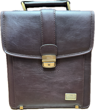 Load image into Gallery viewer, Mdanna aktentas bruin - hoog model A4 Brown
