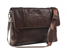 Afbeelding in Gallery-weergave laden, MAverick Lederen messengerbag met laptopbescherming 15’6"
