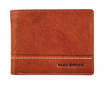 Afbeelding in Gallery-weergave laden, Maverick Lederen compact billfold anti-skim - cognac Rough Gear MAV-RG-001-25
