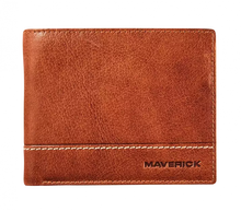 Afbeelding in Gallery-weergave laden, Maverick Lederen billfold anti-skim met uitneembare kaarthouder - cognac
