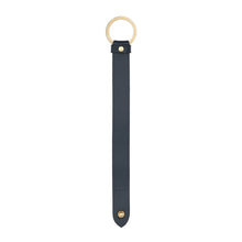 Load image into Gallery viewer, Il Bisonte Keyring in leather color blue

