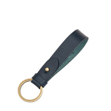 Load image into Gallery viewer, Il Bisonte Keyring in leather color blue
