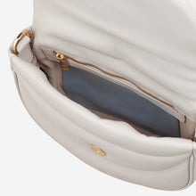 Load image into Gallery viewer, Du Du Panarea Borsa a spalla piccola in pelle trapuntata pearl grey
