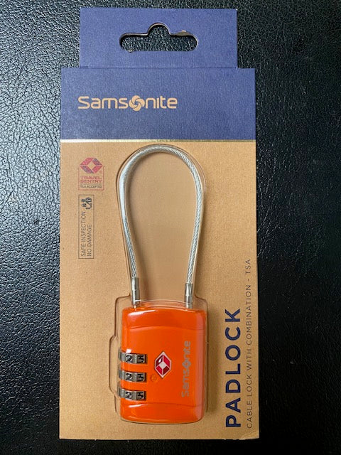 Samsonite cable lock with combination TSA