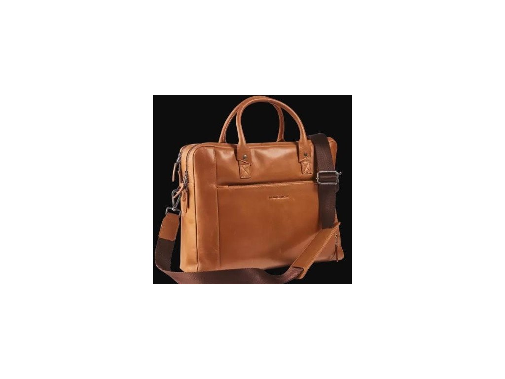 Lederen business tas met laptopvak 15'6