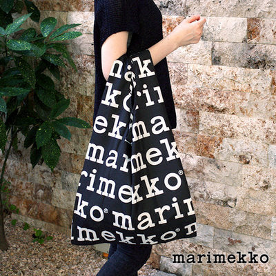 Marimekko Smartbag Marilogo zwart wit - opvouwbaar