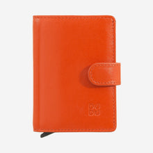 Afbeelding in Gallery-weergave laden, Levante leather miniwallet with snap pumpkin orange
