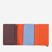 Afbeelding in Gallery-weergave laden, Levante leather miniwallet with snap pumpkin orange
