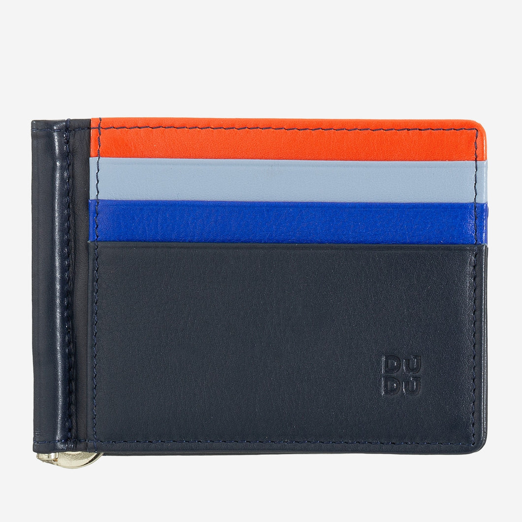 Antigua Money clip card holder wallet Colorful Navy