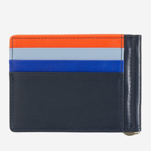 Afbeelding in Gallery-weergave laden, Antigua Money clip card holder wallet Colorful Navy
