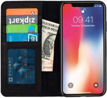 Load image into Gallery viewer, Wachikopa handmade iPhone 12 mini bookcase zwart
