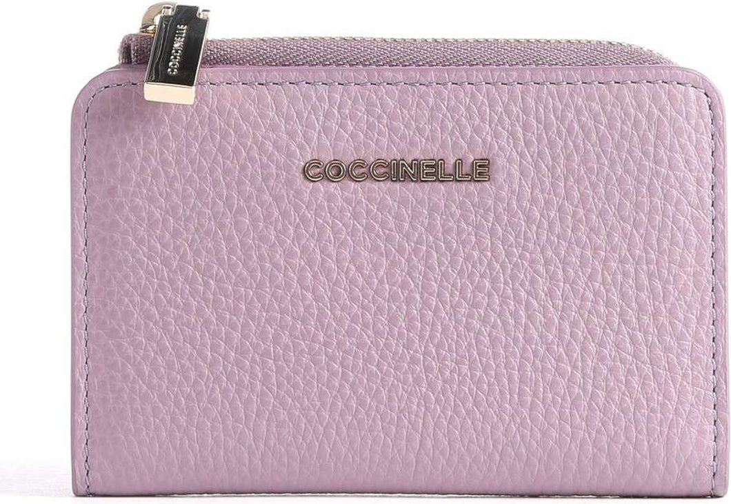 Coccinelle Metallic Soft Wallet grained cow leather lavender