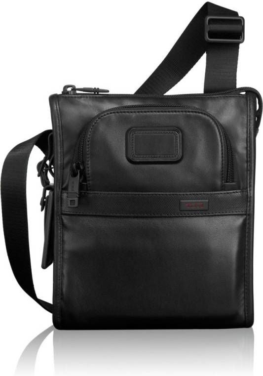 Tumi Alpha 3 Travel Pocket Bag Small Black Leather